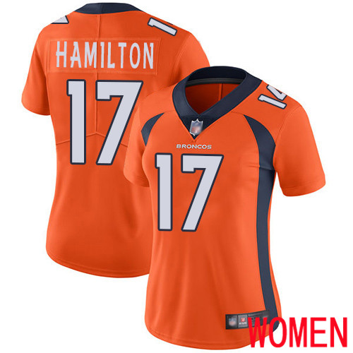 Women Denver Broncos 17 DaeSean Hamilton Orange Team Color Vapor Untouchable Limited Player Football NFL Jersey